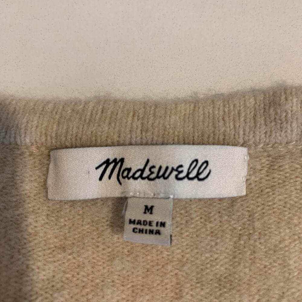 Madewell Cardigan Women M Medium Kent Colorblock Wool Alpaca Blend Tunic Sweater - Picture 8 of 12